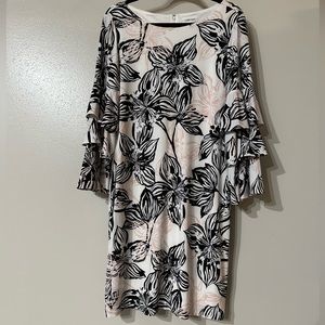 Calvin Klein Layered Bell Sleeve Dress